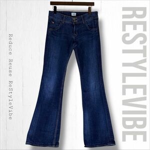 HUDSON Women’s Size 29 Denim Jeans Low Rise Fit Bootcut Style Stretch Flaps